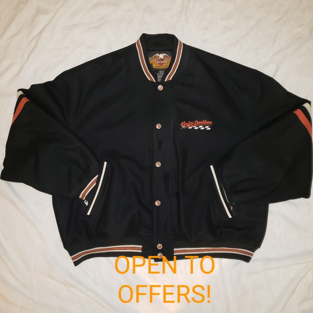 2000s Men's Harley Davidson Bomber Jacket